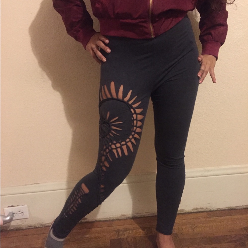 Festival bohemian yoga cut out pants